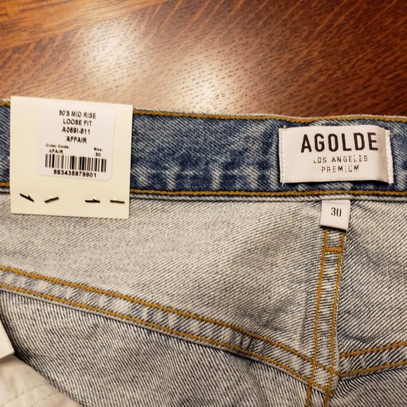 Agolde 90's Loose Fit Mid Rise, Affair NWOT 31 - Picture 6 of 12